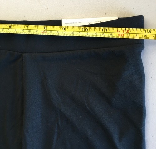 NEW AMERICAN EAGLE Highest Rise Bike Shorts Sz S Black 7" Inseam Athleisure Lace - Picture 8 of 9