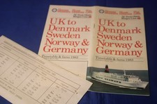 DFDS Danish Seaways Prins Ferries Tor Line 1983 timetable & fares
