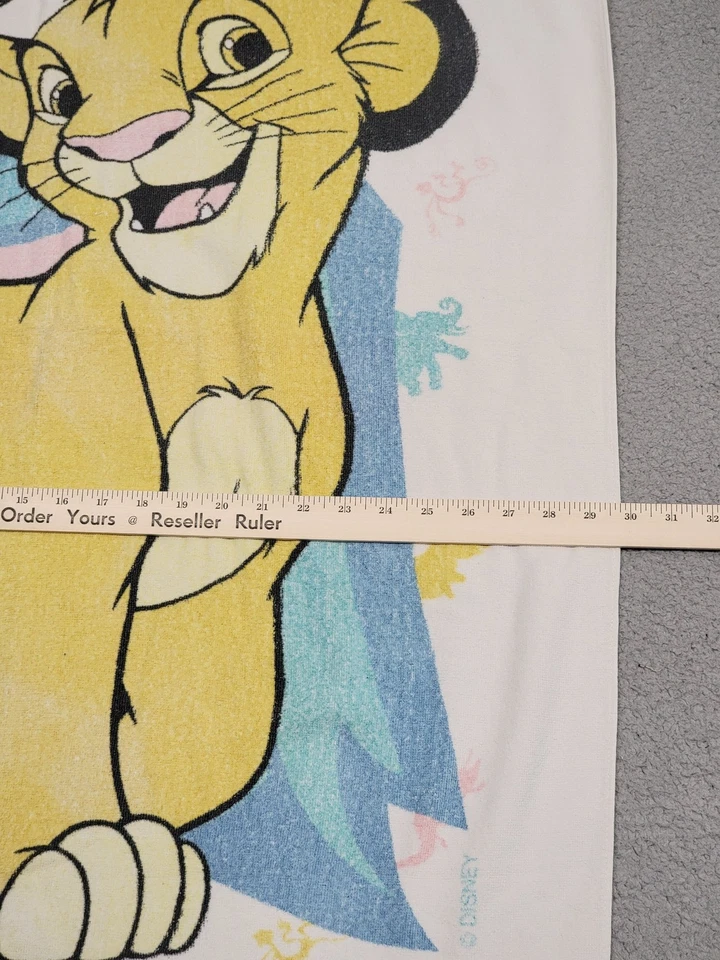 Toalla vintage Rey León Simba juvenil años 90 película Disney dibujos animados playa coleccionable Foto 3 de 4