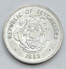 1982 Seychelles 1 Rupees Coin - One Rupee - Conch Shell - Ships Free