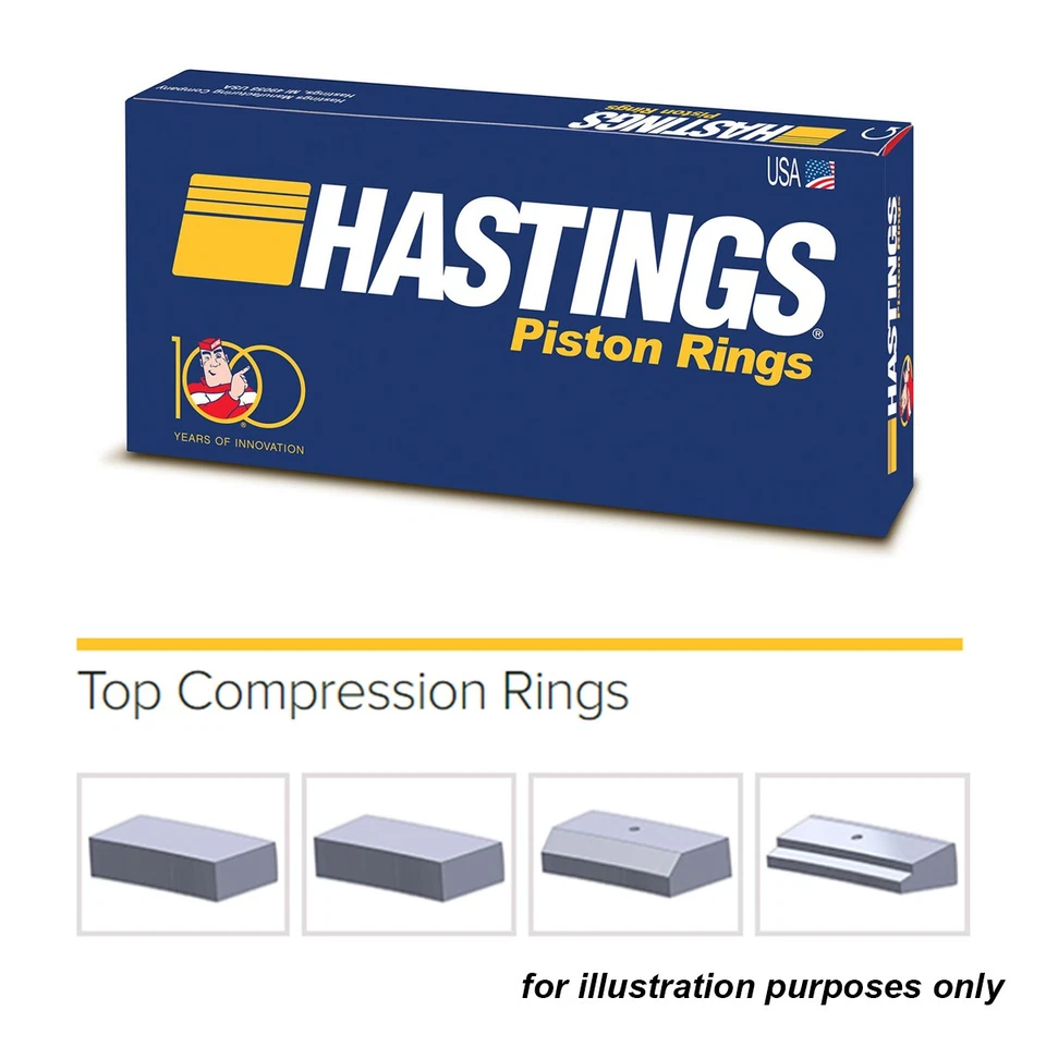 Hastings 2C4147 piston rings x8 for Jaguar Land Rover 5.0L v8 AJ133 LRV8 92.50 - Изображение 3 из 4