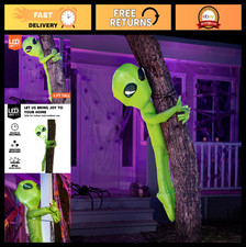 Halloween Inflatable Outdoor Decor - Alien Blow Up Yard Decoration with LEDs, Gh