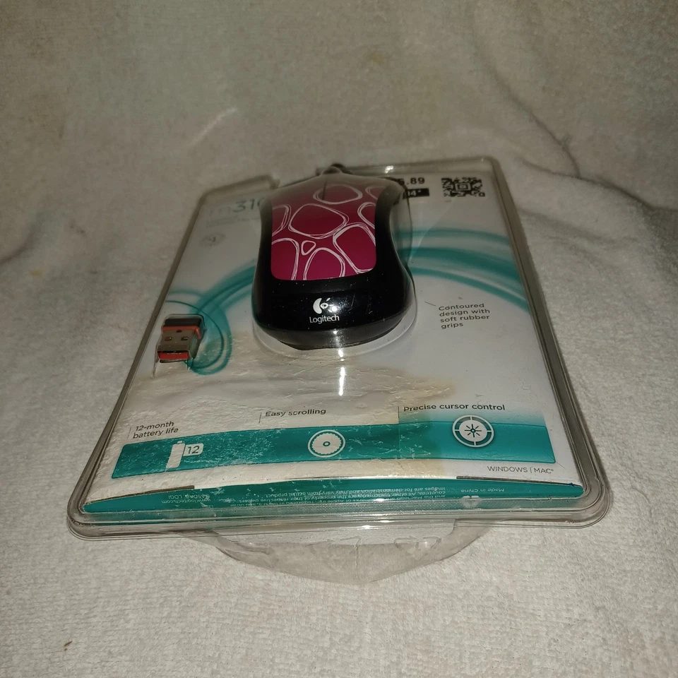 Logitech M310 Wireless Mouse Red Contoured Soft Rubber New Sealed (BX7) - Image 4 of 4