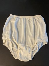 NOS Unbranded 100 Acetate Tricot Nylon Panties 7 Large White