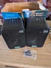 Pyle Wired 6.5" Indoor/Outdoor Waterproof Speakers Pair BLACK