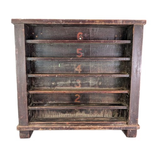 Antique Vintage Billiards Pool Ball Wall Rack Wooden