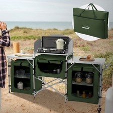 Cuisine de camping mobilier pliable kaki armoire sac transport/étagères à ranger