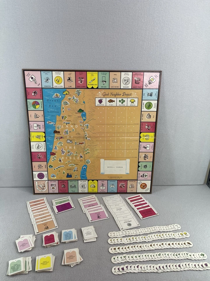 Ten Commandments Bible Board Game Cadaco No 263 Vintage 1966 NOT COMPLETE READ - Image 4 of 4