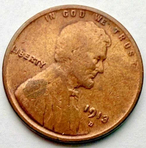 1913-D Lincoln Wheat 1c ~ Good - VG+ / Fine? ~ Nice ~ C35