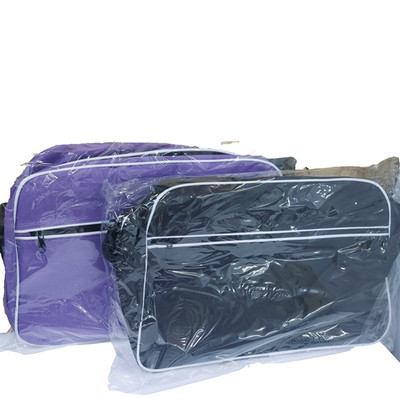 2 Schultertasche Herren Schwarz Lila Reißverschluss Retro Schule College Arbeit Reisetasche Set