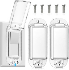 2 Pack Light Switch Guard Cover, Baby Proof Wall Switch Cover Guard with Wall Pl
