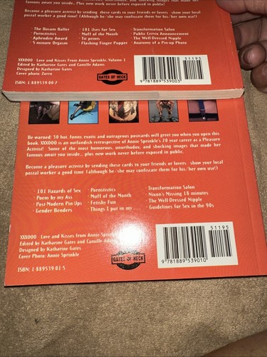 Xxxooo Love and Kisses from Annie Sprinkle Vol. 1 & 2 One Two Postcard Book - Picture 3 of 9