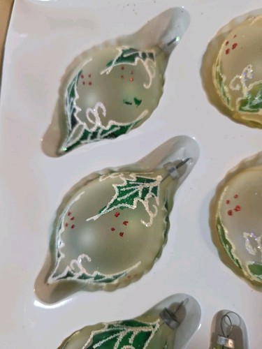 Paquete múltiple de adornos navideños pintados a mano vintage Rauch 16 piezas vacaciones - Imagen 3 de 11