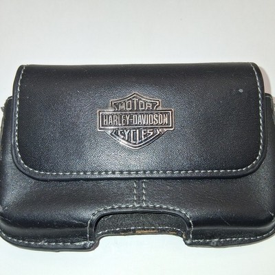 Harley Davidson Black Faux Leather Phone Case