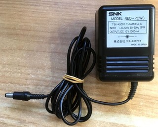 ALIMENTATION SECTEUR OFFICIELLE SNK NEO GEO AES NEO POW3 NTSC JAPANESE OEM LEGIT