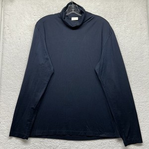 Handvaerk Mens Size L Blue Long Sleeve Cotton Turtleneck Shirt (U9)