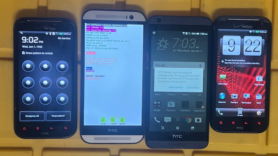 4 HTC Defective Smart Phone lot - Sprint, Android, AT&T, Verizon, GSM, 4G-LTE - Image 2 of 4