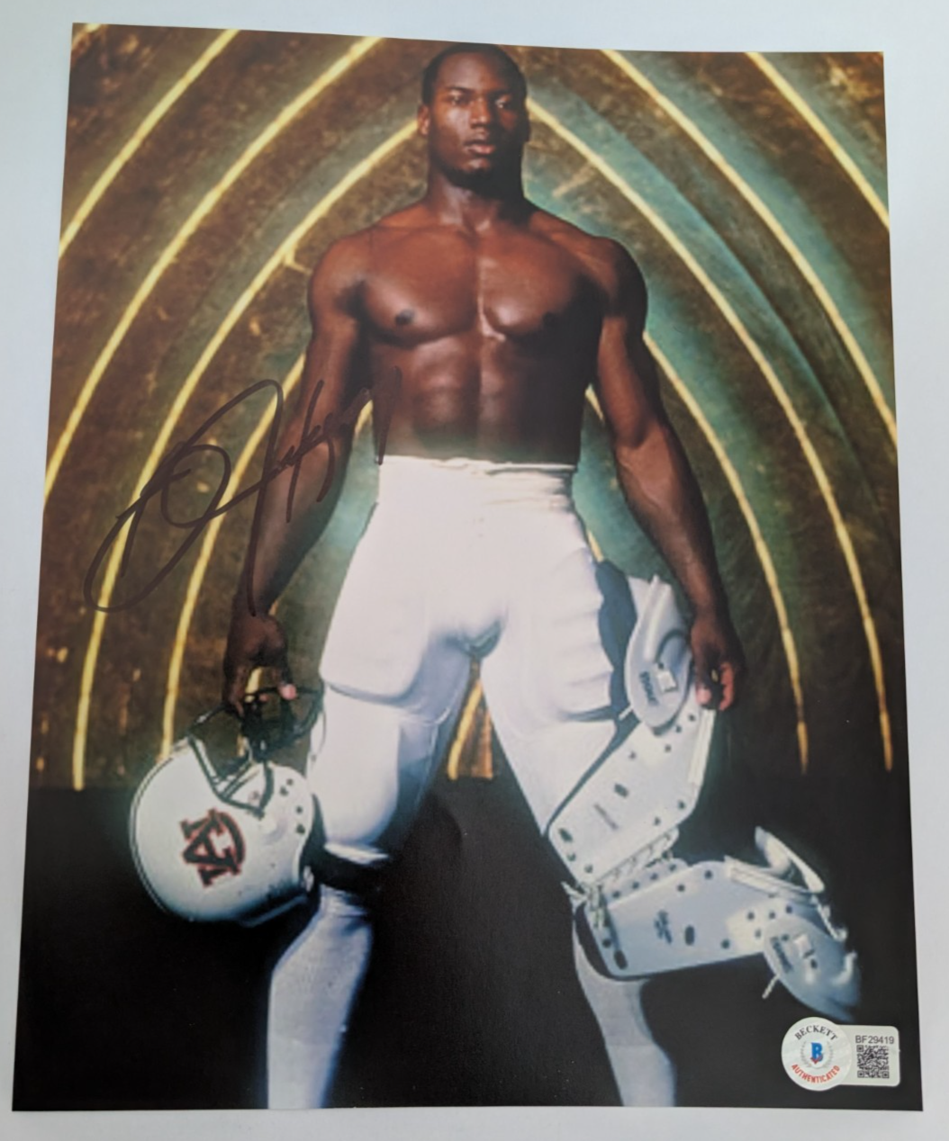 Bo Jackson Autographed Signed Auburn Tigers 8x10 Photo Beckett Certified Authentic Auto 