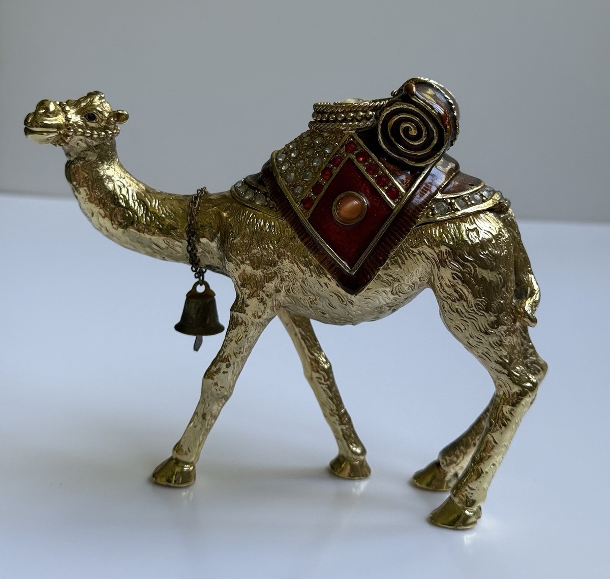Camel Jewelry Box Set Gold Rhinestone Trinket Middle Eastern Dubai