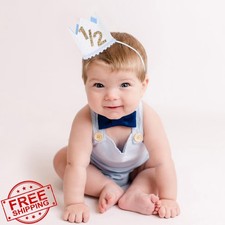 WAWUO Pink 1/2 Birthday High Chair Banner Girls Half Party