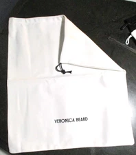 VERONICA BEARD DUST BAG DRAWSTRING WHITE COTTON AUTHENTIC 15 X 17 LARGE NEW