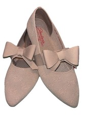 Skechers Cleo Point Washable Knit Bow Flats casual comfy holiday Wide Fit