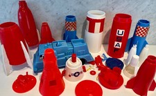 LG LOT MARX? PLASTIC CO USAF APOLLO MISSILE SPACECRAFT FIRETRUCK ROCKETS 4 STAGE