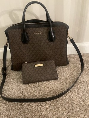 NEW Michael Kors Brown/Black Large Accordion Leather Tote $105.00.