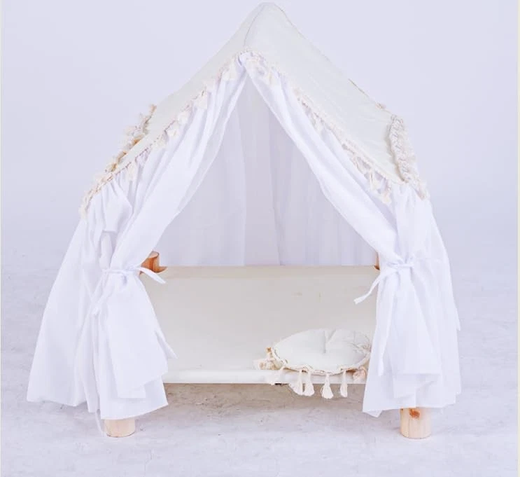 Pet Teepee House Tent Bed for Small Dog Cat Washable Canopy White Boho
Opens in a new window or tab