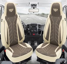 Schonbezüge Sitzbezüge für Porsche Cayenne 1 Bj 2001-10 in Beige/Braun PLKT211