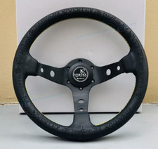 Vertex King Jdm Racing 13inch 330mm Leather Drift Sport Steering Wheel Black