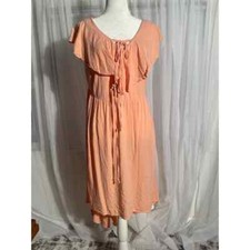 Torrid Size 14 Sleeveless Summer Hi-Lo Dress in Peach Pink