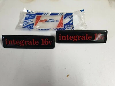 Original Emblem Lancia Delta Integrale 16V Schweller side skirt Badge Stemma neu - Bild 1 von 4