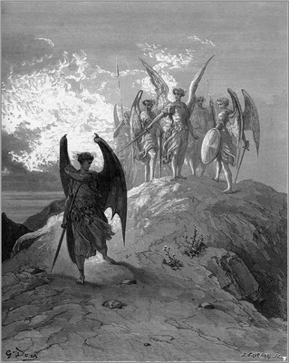 Paradise Lost John Milton Gustave Dore Satan Angels Devil Occult 6x5 Inch Print