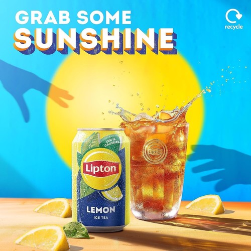Lemon Ice Tea Can 330 ml (Pack of 24), low calorie soft drink - Picture 4 of 7