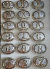 Alphabet CowBoy Western Shine belt buckles Brand New 