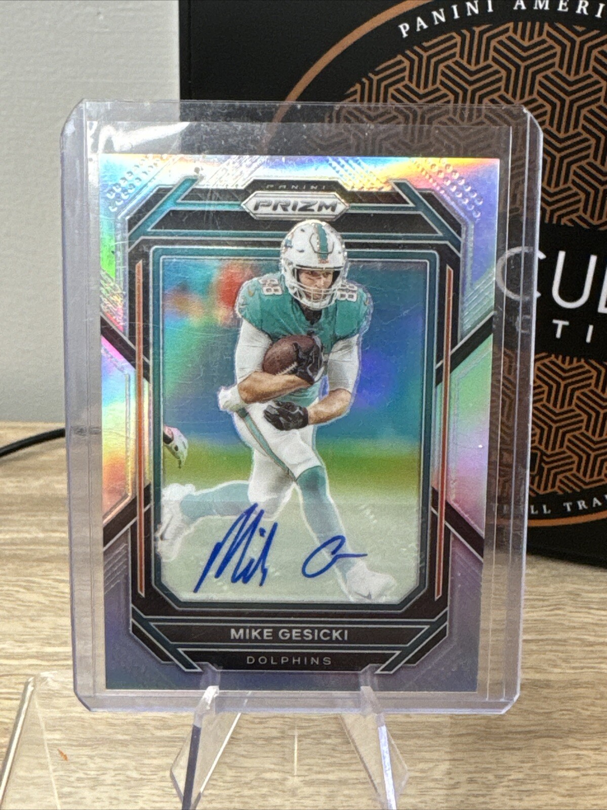 2022 Panini Prizm Mike Gesicki Silver Auto Bengals No. 182 🔥