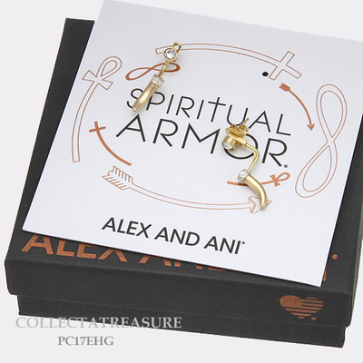 Authentic Alex and Ani Precious Metal Horn (14kt GP) in Earring