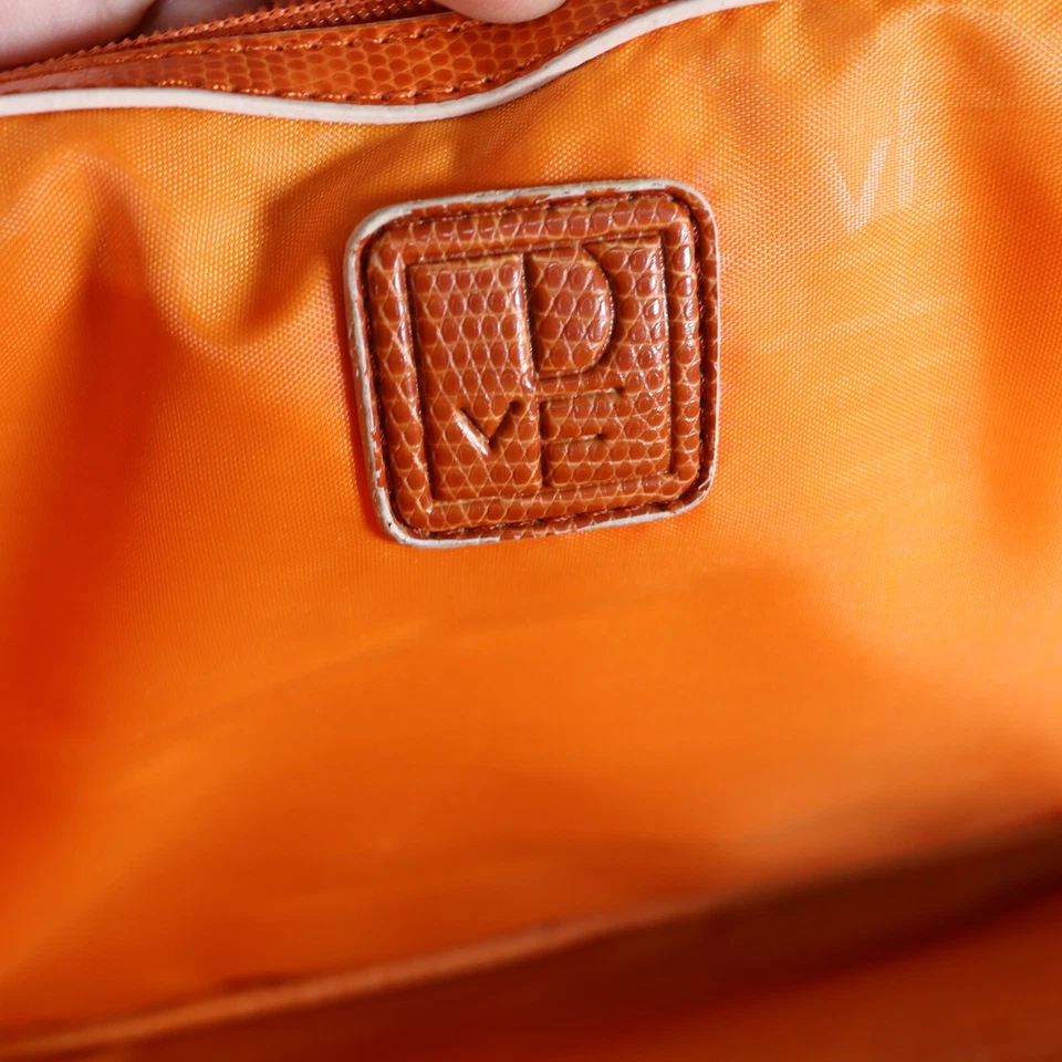 Сумка спортивная Diane Von Furstenberg стеганая оранжевая ручная кладь на роликах Weekender DVF - Изображение 3 из 4