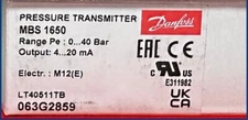 NEW Danfoss pressure transmitter MBS1650 063G2859