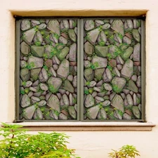 3D Gravel Grass A539 Window Film Print Sticker Cling Stained Glass UV Zoe
