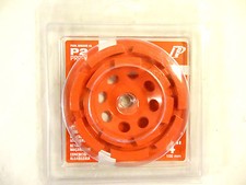 Pearl Abrasive P2 PRO-V 4&rdquo; Double Row Diamond Cup Wheel 5/8-11 Concrete