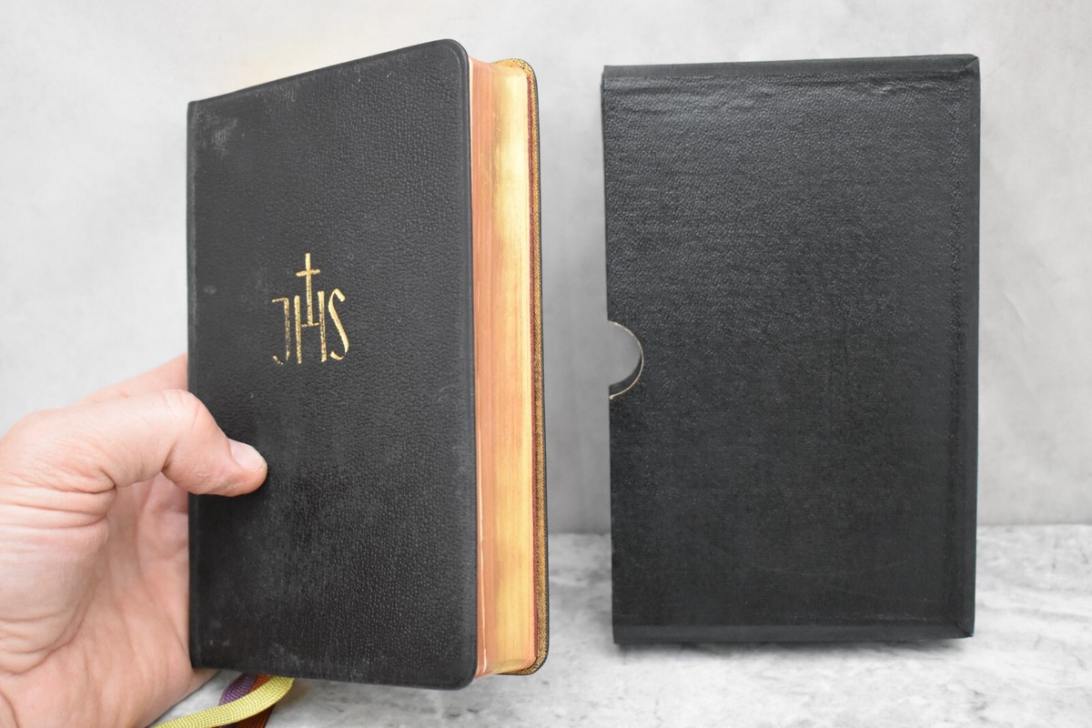 革表紙の本1894年Breviarium Romanum ローマ日課書/K586 Breviarium Romanum Autumnalis, Roman Breviary Book w/Sleeve