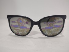 Vintage 1980s Venice Beach California Etched Mirrored Lenses Sunglasses RARE