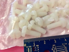 Lot Phillips Pan Head Screws, Natural Nylon, SELECT SIZE & QUANTITY