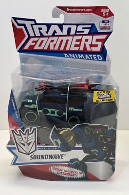 Transformers Animated Soundwave with Laserbeak Hasbro New MOSC Deluxe Class