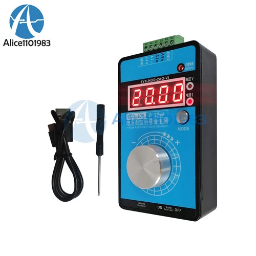 Handheld DC0-5V-10V Voltage 0-4-20mA Current Signal Generator Process Calibrator