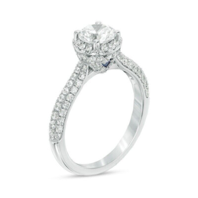 Vera Wang Love Collection Round Cut 1.00 Ct Lab-Created Diamond 925 Silver Ring