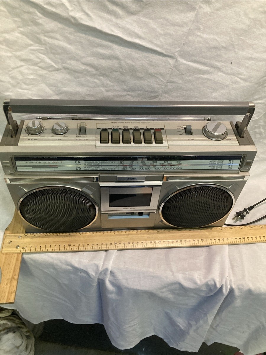 RARE 1980's Sears 20407 Cassette/AM/FM Radio Boom Box/Ghetto