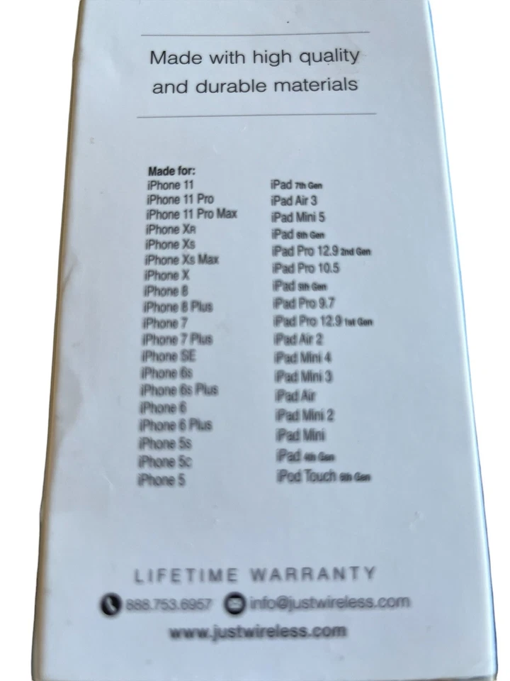 Just Wireless Lightning Cable 6ft iPhone Charger Cable Apple - Image 4 of 4